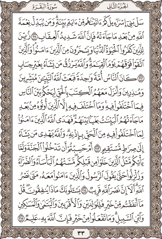 صفحة ٣٣ من المصحف
