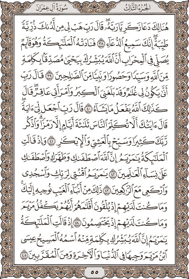 صفحة ٥٥ من المصحف