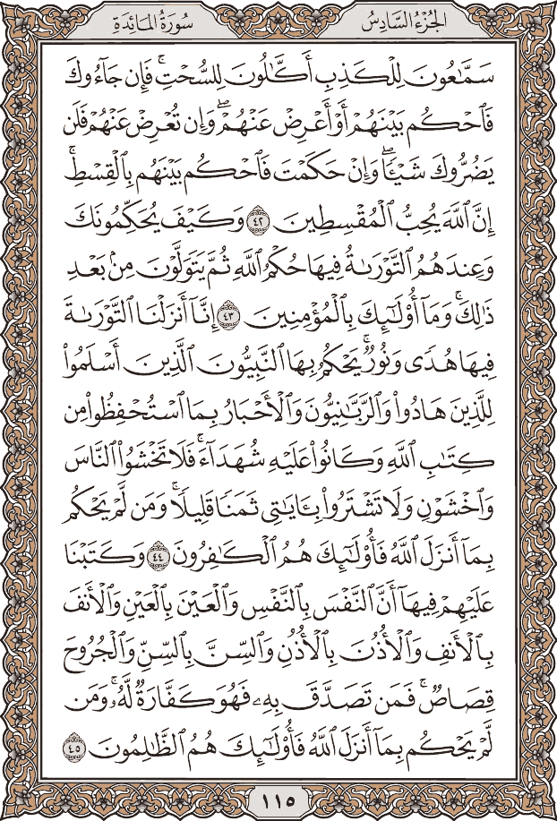 صفحة ١١٥ من المصحف