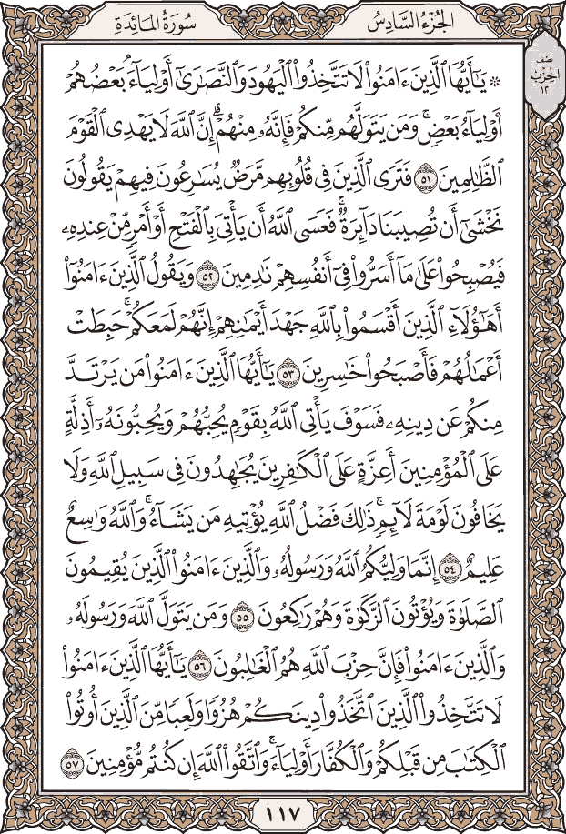 صفحة ١١٧ من المصحف