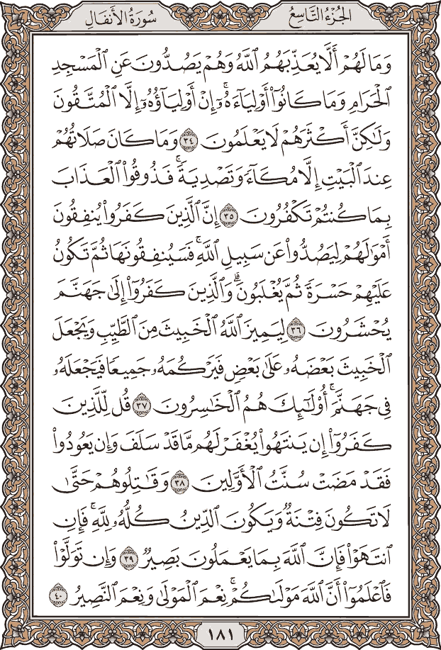 صفحة ١٨١ من المصحف