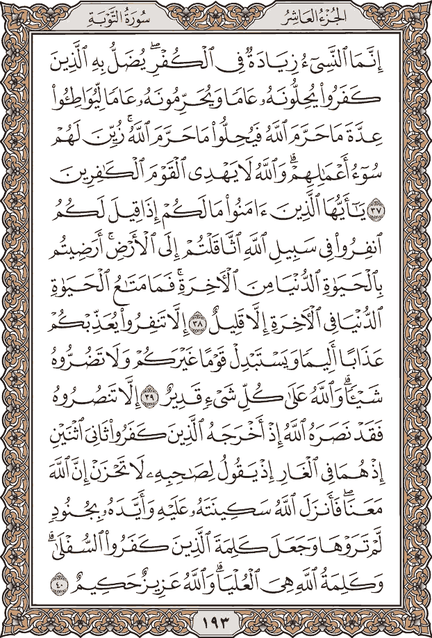 صفحة ١٩٣ من المصحف