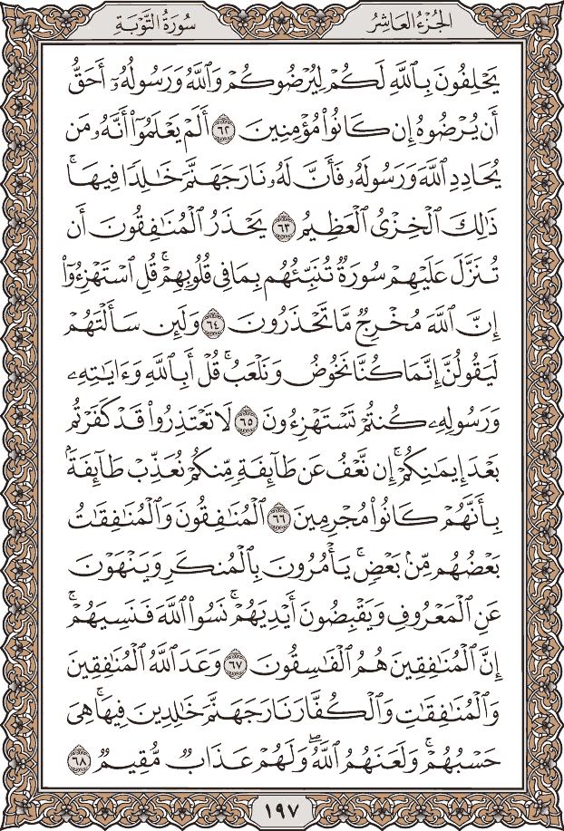 صفحة ١٩٧ من المصحف