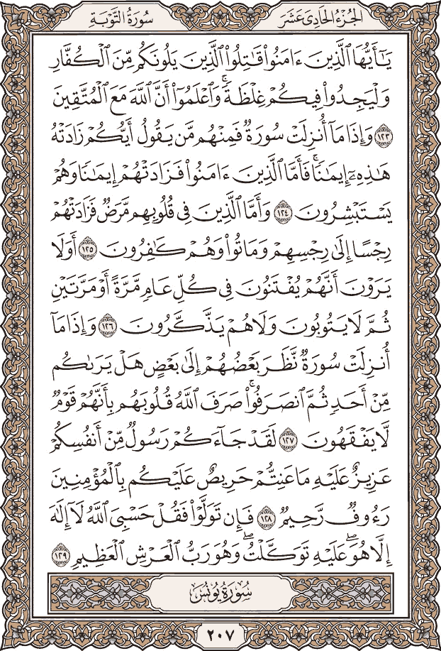 صفحة ٢٠٧ من المصحف
