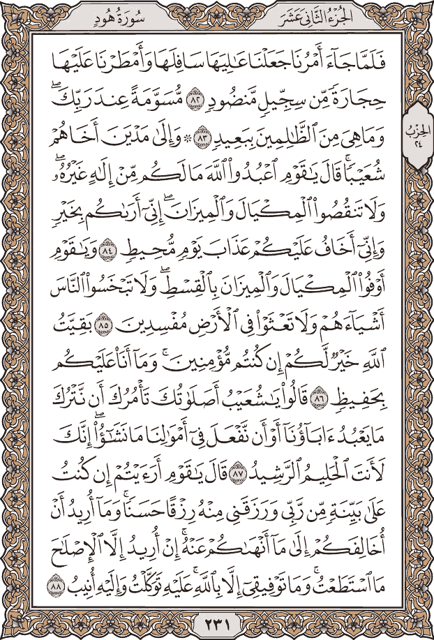 صفحة ٢٣١ من المصحف