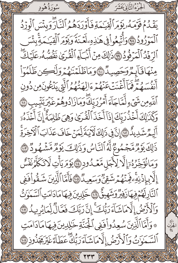 صفحة ٢٣٣ من المصحف
