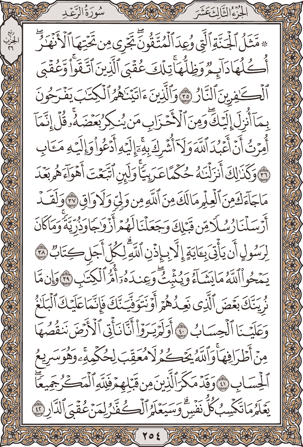 صفحة ٢٥٤ من المصحف