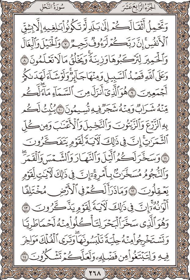 صفحة ٢٦٨ من المصحف