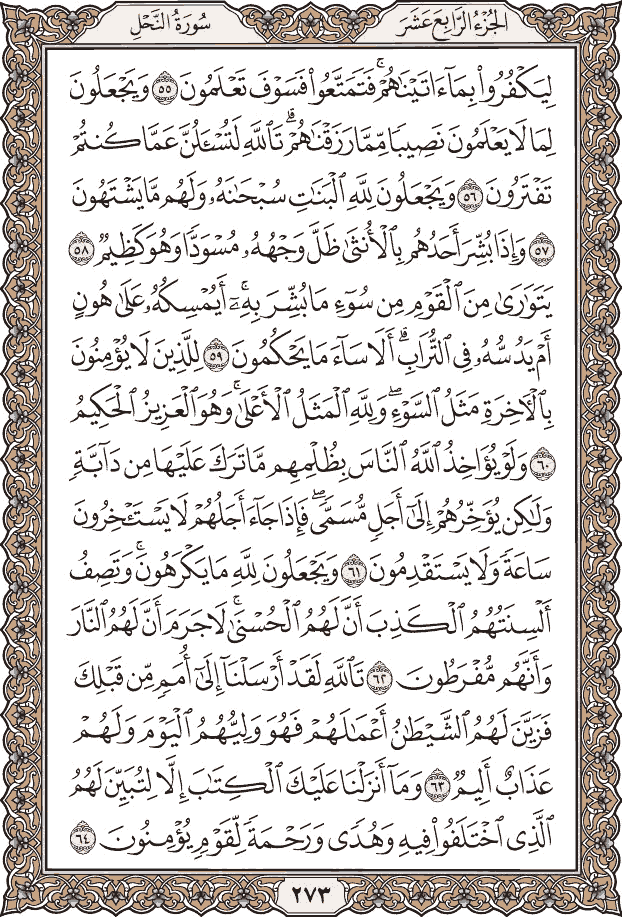 صفحة ٢٧٣ من المصحف