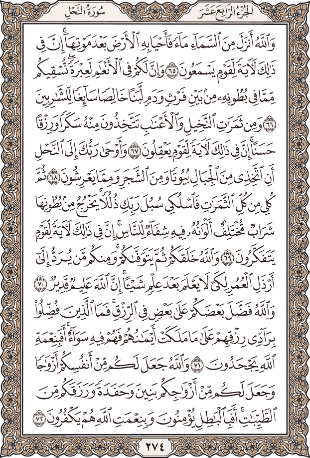 صفحة ٢٧٤ من المصحف