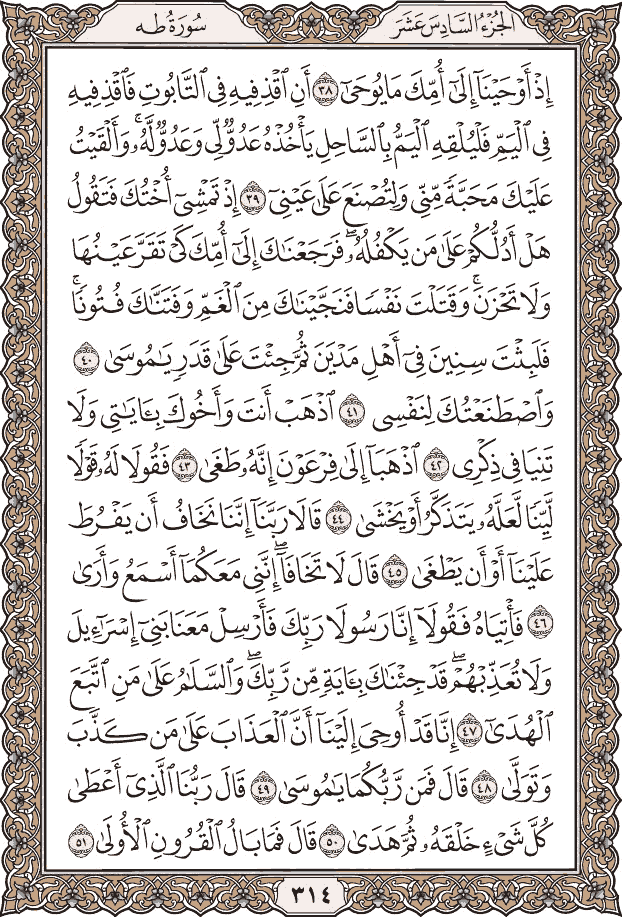 صفحة ٣١٤ من المصحف