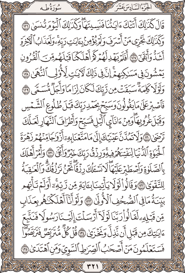 صفحة ٣٢١ من المصحف