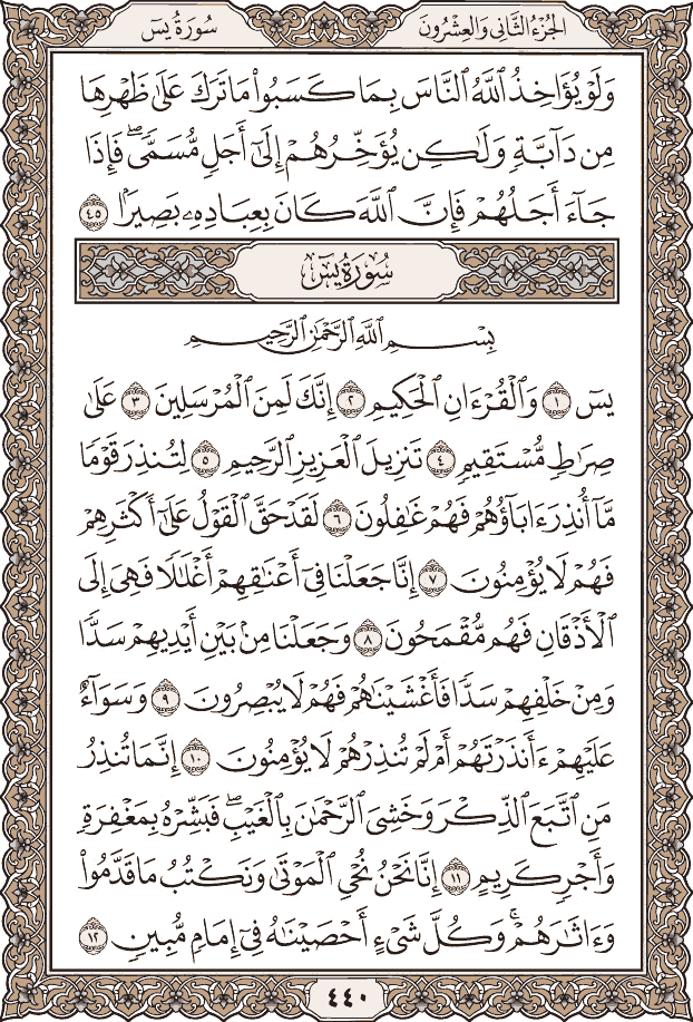 صفحة ٤٤٠ من المصحف