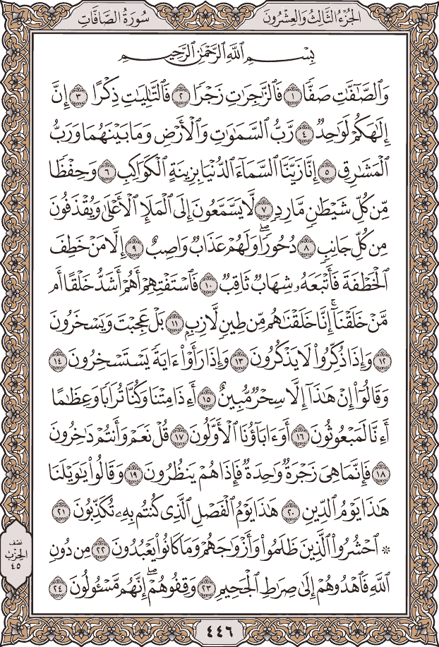 صفحة ٤٤٦ من المصحف