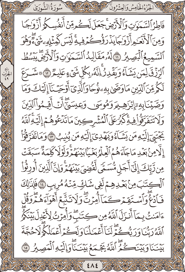 صفحة ٤٨٤ من المصحف