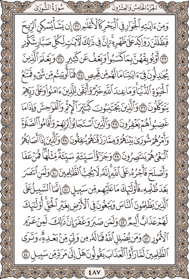 صفحة ٤٨٧ من المصحف