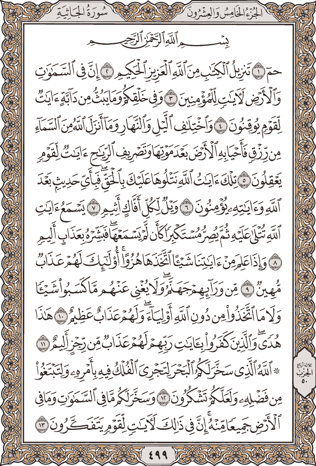 صفحة ٤٩٩ من المصحف